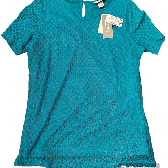 Christopher & Banks turquoise top - Picture 2 of 3